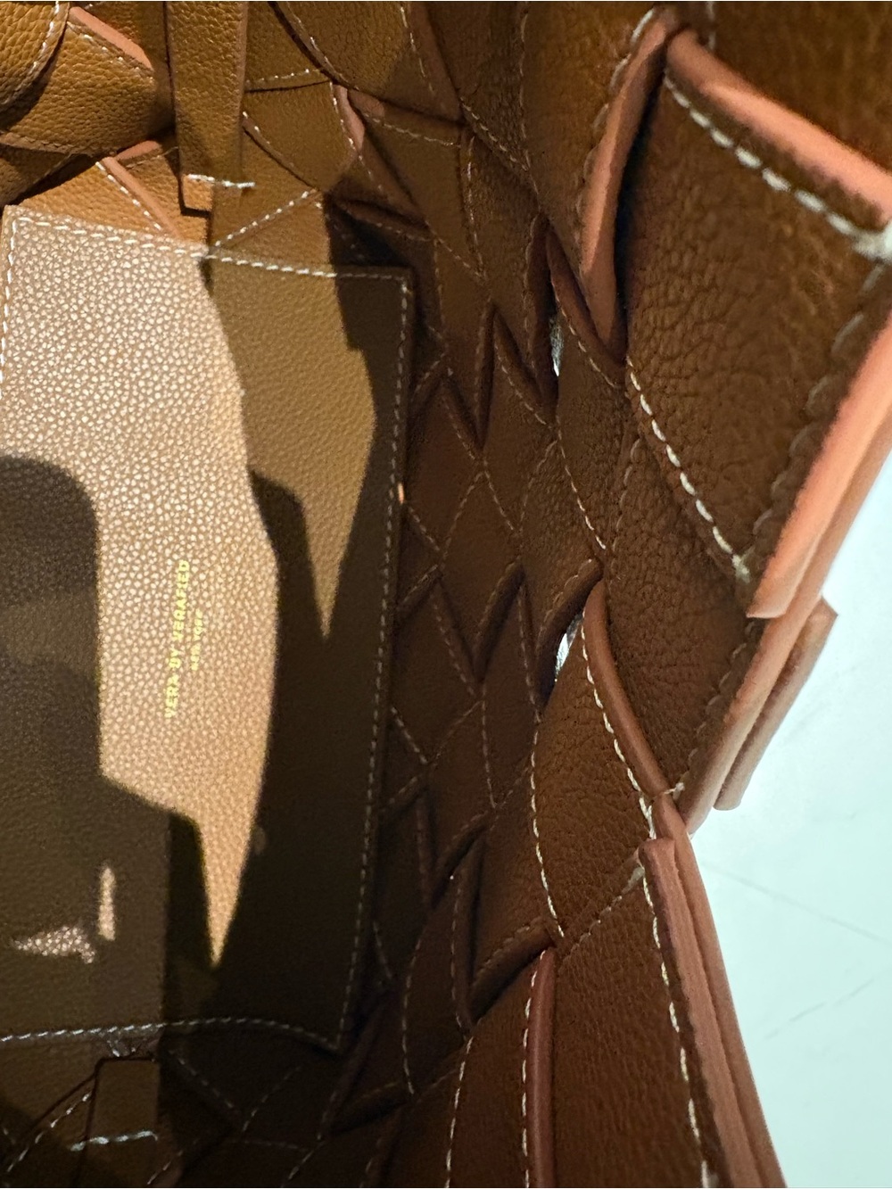 Caramel Woven Basket Bag - Picture 6 of 9
